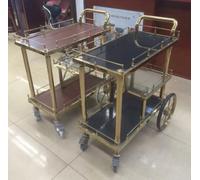 Luxury Serving Cart, 5-Star Hotel Food & Tea Trolley, Bar Cart for High-End Villas(E)