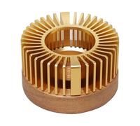 Luxury Teapot Warmer - 15cm Champagne Gold Heater | Walnut & Aluminum Alloy Tea Light Holder, Decorative Beverage Warmer for Coffee Tea and Milk with Sturdy Wood Base for Home Decor and Weddings