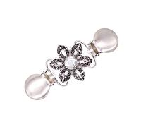 Luxury Vintage Look Sweater Tie Clips Women's Cardigan and Blouse Holders Crystal Detail