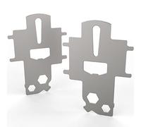 LuxurySP Llave de tapa de depósito de combustible para barco, 2 piezas, multifuncional, acero inoxidable 316, herramienta de llave de combustible para yate, llave de repuesto para depósito de