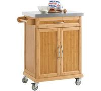 Luxus-Carrito de cocina con piso de acero, estantería de cocina,carrito de servir de bambú de alta calidad L66xP45xA90cm,FKW13-N SoBuy ES