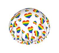 Luxus-Duschhaube für Frauen, LGBT, Schwule, wasserdicht, wiederverwendbar, waschbar und atmungsaktiv, Duschhauben, modische Duschmütze mit Gummizug, einfach zu tragen, geeignet für langes, kurzes, loc