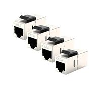 Luxus-Time CAT6 RJ45 Acoplamiento LAN Conector Ethernet Cable Patch Cable Adaptador Ethernet Alargador Red Modular Alargador de Red Acoplador de Red Acoplador LW-AD-C6S (4)