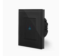 Luxus-Time Timbre Táctil Pulsador LED Luz de Control Puerta de Entrada en Marco de Cristal Negro