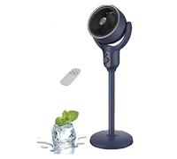 Luxvalu Fan, ColdBlast Adjustable Fan, 120° Smooth Auto-Swivel-Whole Room Coverage, Portable Rechargeable Usb Table Fans, Bedroom Living Room Fans, Suitable For Home Office (Blue,Remote control)