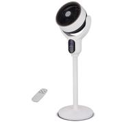 Luxvalu Fan, Height-Adjustable Pedestal Fan With Powerful Airflow, Whole Room Coverage, 120° Smooth Auto-Swivel For Home Office(white)