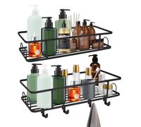 Luxvara 2 Piezas Estante Ducha, Estante Baño sin Taladro, Resistente al Agua y al Oxido, Organizador Ducha para Champú y Gel de, para Bañera y Baño