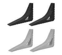 Luxvara 4 Piezas Topes de Puerta para Suelo, Cuñas de Goma para Puerta, Topes de Puertas Antideslizantes, Cuña de Gomas Resistentes para Interior y Exterior, Ajustables para Todo Tipo de Suelos