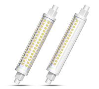 Luxvista 15W R7S 118mm Bombilla LED, Equivalente 150W R7S Bombilla Halógena, Blanco Natural 4000K super brillante ángulo de haz de 300°, No Regulable bombilla lineal de doble cabezal (paquete de 2)