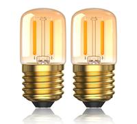 Luxvista 2W Regulable Bombillas E27 LED Luz Ultra Cálida 2200K, Equivalente 15W, Ámbar Vintage Bombilla Pigmea T28 E27 Casquillo Edison, 2-Pack