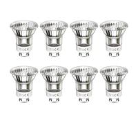 Luxvista Bombillas Halogenas mini GU10 35W, Blanco Calido 2700K Bombillas Reflectoras Equivalentes a bombillas LED de 3W, Bombillas de foco de 120 grados para lámpara de lava, CA 220V-240V, 8-Unidades