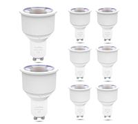 Luxvista Bombillas reflectoras LED de cuello largo GU10 de 9 W, 6000 K, blanco frío, no regulables, equivalente a bombillas halógenas de 75 a 90 W, paquete de 8