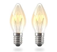 Luxvista E14 16W Bombilla Lampara de Sal,Blanco Cálido 2700K C7 Regulable Bombilla SES Regulable para lampara de sal 220V,Lámpara de Aromaterapia,Horno,Luz de Noche,paquete de 2