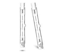 Luxvista R7S Bombillas Halógenas 78mm 80W Regulables Halógenas Lineales Blanco Cálido 2800K, 1390LM, Barra Halógena J78 Tipo Base de Doble, para Iluminación de Jardines Paisajísticos (Paquete de 2)