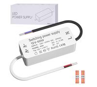 Luxvista Transformador 220V a 12V 60W, IP67 Impermeable, AC-DC Convertidor de Potencia para Exteriores, Tira LED 220V Sin Transformador GU4 G4 GU5.3 LED