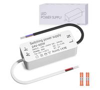 Luxvista Transformador LED 24V 60W Fuente de Alimentación de AC 220V a 24V DC IP67 Impermeable, AC-DC Convertidor de Potencia Baja Tensión para Exteriores, GU4 G4 GU5.3 Tiras LED