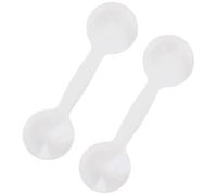Luxylei 2 Cucharas Oclusoras De Ojos Portátiles para Examen De Vista, Tabla Optométrica, Parche Ocular, Herramienta De Optometría, Instrumento Óptico De Plástico para Visión.