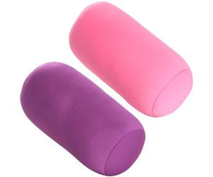 Luxylei 2 Uds Almohada Micro Mini Microcuentas Cojín Trasero Rollo Almohada Viaje Hogar Sueño Cuello Soporte Extra Alivio del Estrés Gorro Almohada