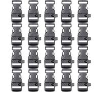 Luxylei 20 Unids/Set Hebilla De Silbato De Supervivencia Hebillas De Liberación Lateral Curvadas De Plástico Hebilla De Silbato De Liberación Lateral para Pulsera De Paracord De Supervivencia