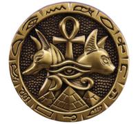 Luxylei Conjunto De Pines De Anubis Y Bastet - Broche De Botón Vintage De Mitología Egipcia, Divertido Accesorio De Joyería para Chaqueta, Bolso O Sombrero.