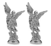 Luxylei Estatuilla Cristiana De Miguel, Aleación De Zinc, Arcángel Que Derrota a Satán, Estatuas Guardianas para Decoración De Escritorio De Mesa De Habitación del Hogar
