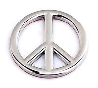 Luxylei Etiqueta Engomada del Coche del Signo De Paz Forma Redonda Símbolo De Paz Calcomanía para Parachoques Insignia del Emblema del Metal De Guerra para Decoración De Motocicleta