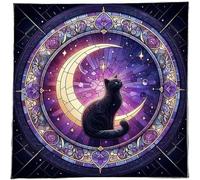 Luxylei Mantel De Altar De Gato Misterioso, Mantel De Tarot, Mantel Bohemio, Astrología, Cartas De Adivinación Lunar, Mantel De Brujería, Tapiz De Pared, Decoración