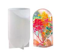 Luxylei Molde De Resina Epoxi De DIY, Adorno De Luz Nocturna Led, Soporte De Lámpara Esférico, Molde De Silicona Cilíndrico