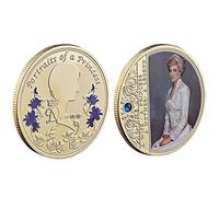 Luxylei Moneda Conmemorativa de la Princesa Diana, 1 Unidad, Monedas coleccionables de Reina Dorada, colección de Monedas de Recuerdo, Regalos