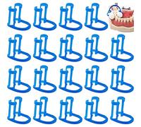 Luxylei Soporte De Rollo De Algodón Clip 20 Piezas/Bolsas Clips Azules Desechables Clip Compacto De Plástico para Clínica Dentista Dental Ortodoncia