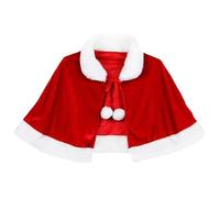 LUYANFX Capa de Navidad, Capa de Terciopelo Chal Rojo, Capa Roja Corta de Navidad Mujer, Disfraz de Mamá Noel, para cosplay, fiesta, Navidad (Adultos)
