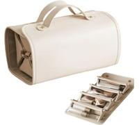 LuyaVogue Bolsa de maquillaje grande expandible para mujer, bolsa de maquillaje impermeable 4 en 1, bolsa de cosméticos con bolsillos interiores desmontables, ideal para mujeres esenciales de viaje