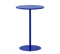 Luyckfrazy Mesa de Bar Redonda Azul con Base de Metal, Mesa Alta de bistró, Mesa de Comedor de Cocina, Mesa Auxiliar de Centro, Mesa Alta de Barra para Cocina, Comedor y Sala de Estar(40x40x72cm)