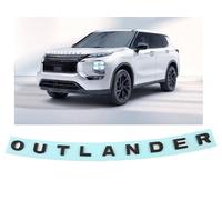 Luyhok Emblema de capó para Mitsubishi Outlander 2024 2023 2022 2021, accesorios decorativos exteriores de carbono letras 3M adhesivo elevado calcomanía