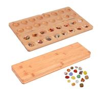 LUYIEDHA Juego de Mesa Mancala, Kalaha, Juego de Estrategia, Familias Juegos de Mesa, Tablero Plegable de Madera, Juego de Inteligencia para Adultos (A)