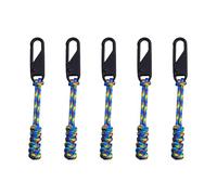 Luyismer Paquete de 5 cordones portátiles con cremallera, deslizadores desmontables coloridos, herramienta de costura, senderismo, mochilas, cuerda