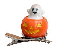 Luyismer Tocado punk negro para el pelo de Halloween, un par de pasadores con forma de espectro, pasadores góticos