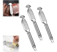 LUYJWZN 2-In-1 Stainless Steel Fish Scaler + Ginger Grater, 9 Inch Multifunctional Fish Scaler Remover, Multifunctional Fishs Scale Scraping Tool for Home Market Restaurant (3pcs)