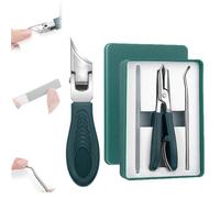 LUYJWZN Cortaúñas biselado Eagle Beak, cortaúñas Eagle Beak, tres juegos de oblicuos superafilados para uñas gruesas, personas mayores y cuidado encarnado (verde)