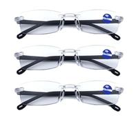 LUYJWZN Gatteeey Intelligent Zoom Glasses, Anti Blue Light Presbyopia Glasses, Ultra-Light Multi-Focal Photochromic (3pcs)