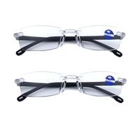 LUYJWZN Gatteeey Intelligent Zoom Glasses, Anti Blue Light Presbyopia Glasses, Ultra-Light Multi-Focal Photochromic (2pcs)