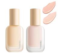 LUYJWZN Glow All Day Long Gauze Beauty Liquid Foundation, Glow All Day Long Gauze Foundation Cream, Hydrating, Dewy Finish, Easy Application (2pcs-Mix)