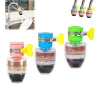 LUYJWZN Hailnrothwad Magic Charcoal Water Filter, Water Faucet Filter for Kitchen Sink, 6 Layer Carbon WaterFilter Faucet, for 1/2inch - 3/4inch Faucets (3pcs-Mix)