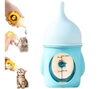LUYJWZN Leak-Proof Squeezable Kitten Bottle, Puppy Bottles for Nursing Puppy Milk, Reusable Anti-Choking Pet Feeder for Newborn Kittens, Puppies, Small Animals (80ml-Blue)