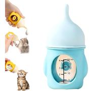LUYJWZN Leak-Proof Squeezable Kitten Bottle, Puppy Bottles for Nursing Puppy Milk, Reusable Anti-Choking Pet Feeder for Newborn Kittens, Puppies, Small Animals (20ml-Blue)