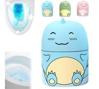 LUYJWZN Magic Toilet Cleaning Bottle, Cute Dinosaur-Shaped Toilet Bowl Cleaner Bottle, Bathroom Water Tank Cleaner, Three Fragrances, Ocean, Jasmine, and Peach Aromas Deep Cleaning (1pcs-Blue)