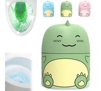 LUYJWZN Magic Toilet Cleaning Bottle, Cute Dinosaur-Shaped Toilet Bowl Cleaner Bottle, Bathroom Water Tank Cleaner, Three Fragrances, Ocean, Jasmine, and Peach Aromas Deep Cleaning (1pcs-Green)