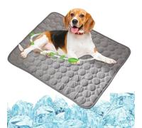Luylmo Esterilla de RefrigeracióN para Perros yGatos, Manta Refrescante para Perros, Cama Refrescante Perro, Cama No TóXicas Fria para Mascotas, para Casa Viajes O en Coche, 40 * 50cm，Gris
