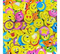 LuyoNova Chapas Personalizadas Pin Personalizado 50 Piezas Chapas Pin Sonriente Metal Smile Badges Cara Pines Insignias Amarillo para Estudiantes Recompensados Accesorios Ropa Insignia Regalos