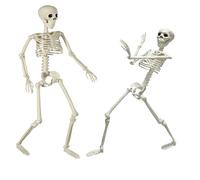 LuyoNova Halloween Esqueleto Humano,2 Piezas 40Cm Esqueleto Halloween Articulaciones Móviles,para Accesorios Miedo,Ppra Fiestas Halloweens Bares Exteriores Jardines Casas Embrujadas Interiores